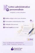 Lettre administrative personnalisée idéal pour gagner du temps dans vos démarches administratives.