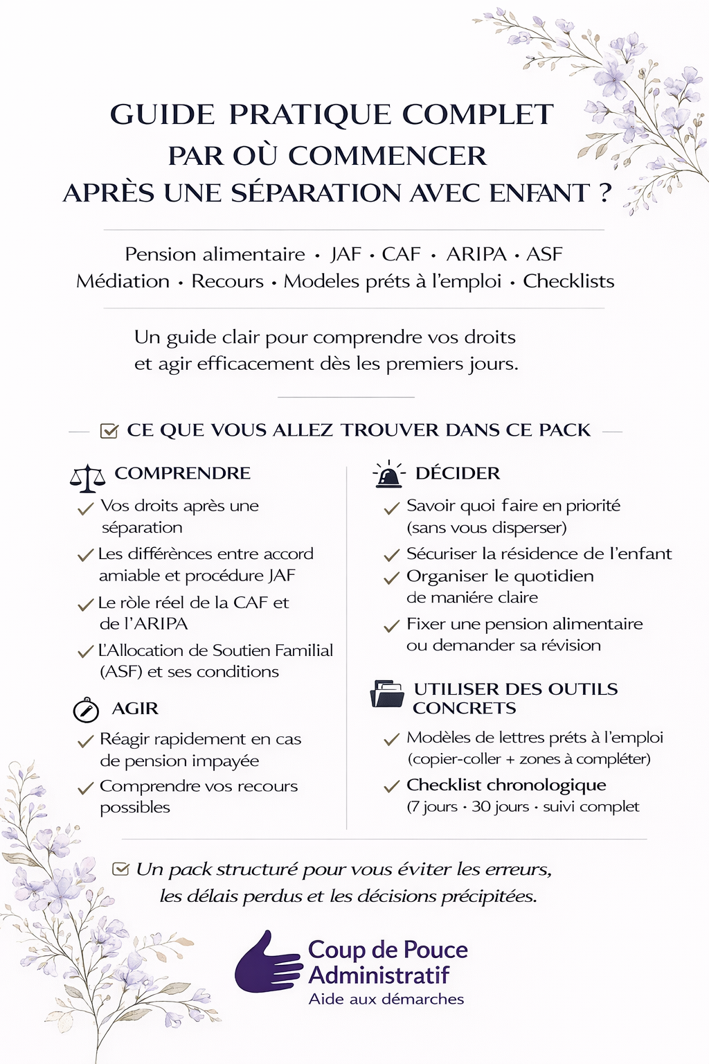 Séparation avec enfant – Le guide administratif complet pour sécuriser vos droits (40 pages)