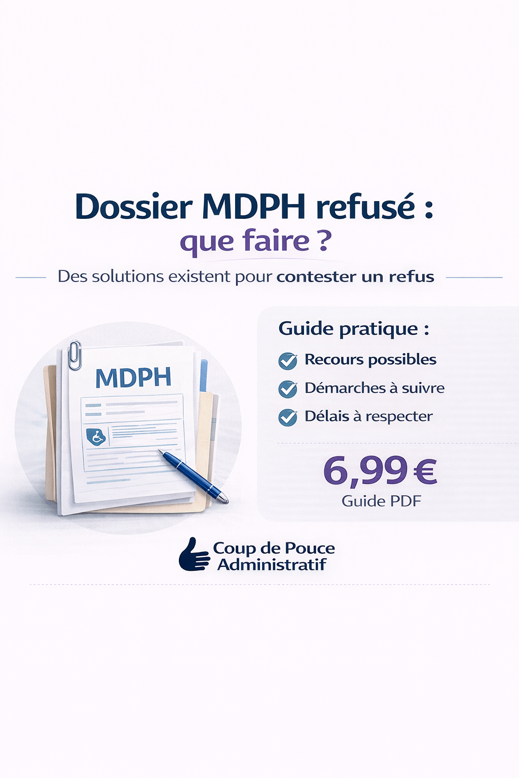 Dossier MDPH refusé : les recours possibles et les démarches à suivre (Guide pratique PDF)