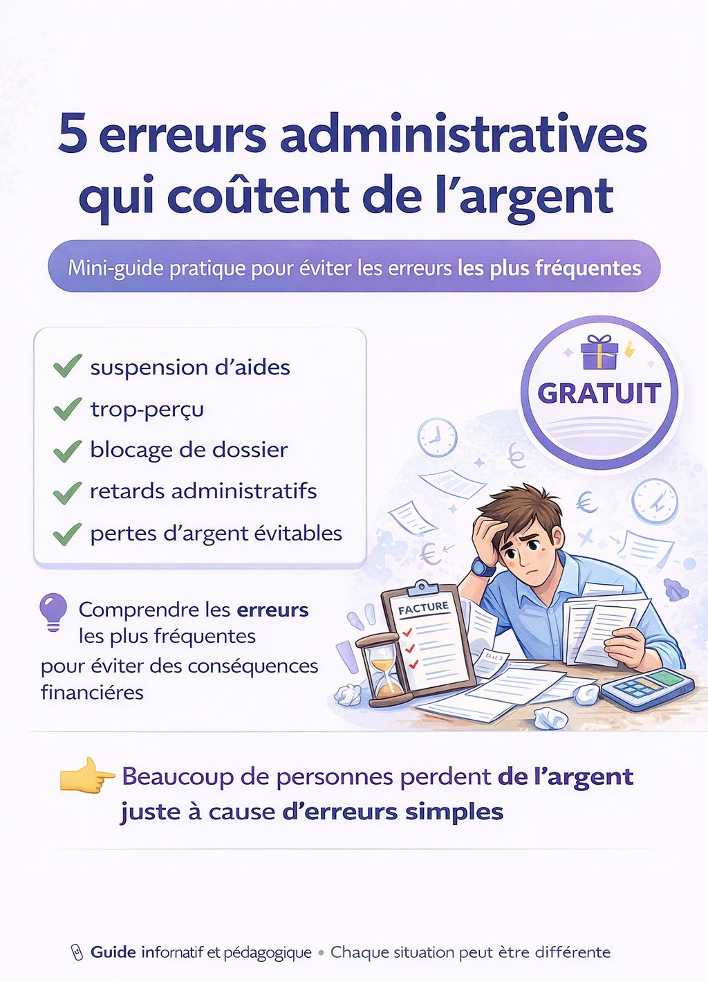 5 erreurs administratives qui coûtent de l’argent
