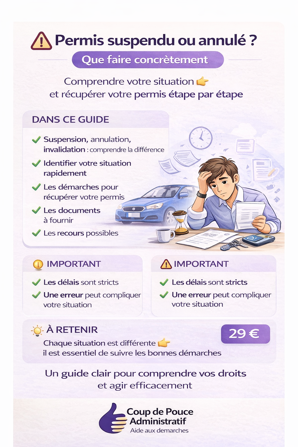 Suspension ou annulation du permis : que faire ?
