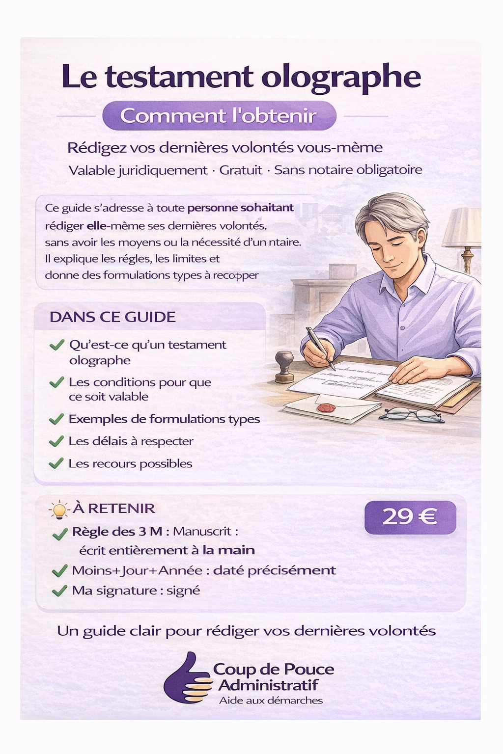 Testament olographe : rédiger ses dernières volontés
