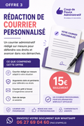 ✉️ Rédaction de courrier personnalisé 15 €